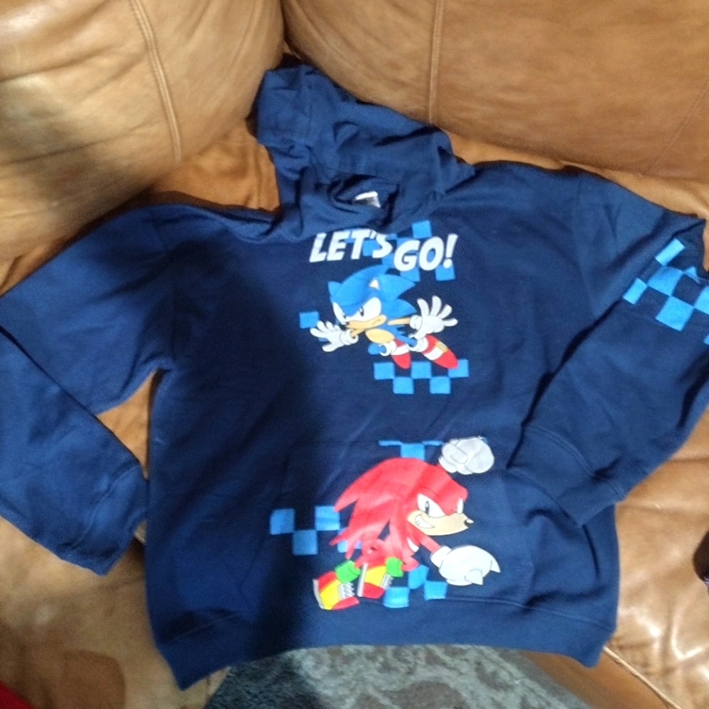 Kids Blue Sonic Hoodie